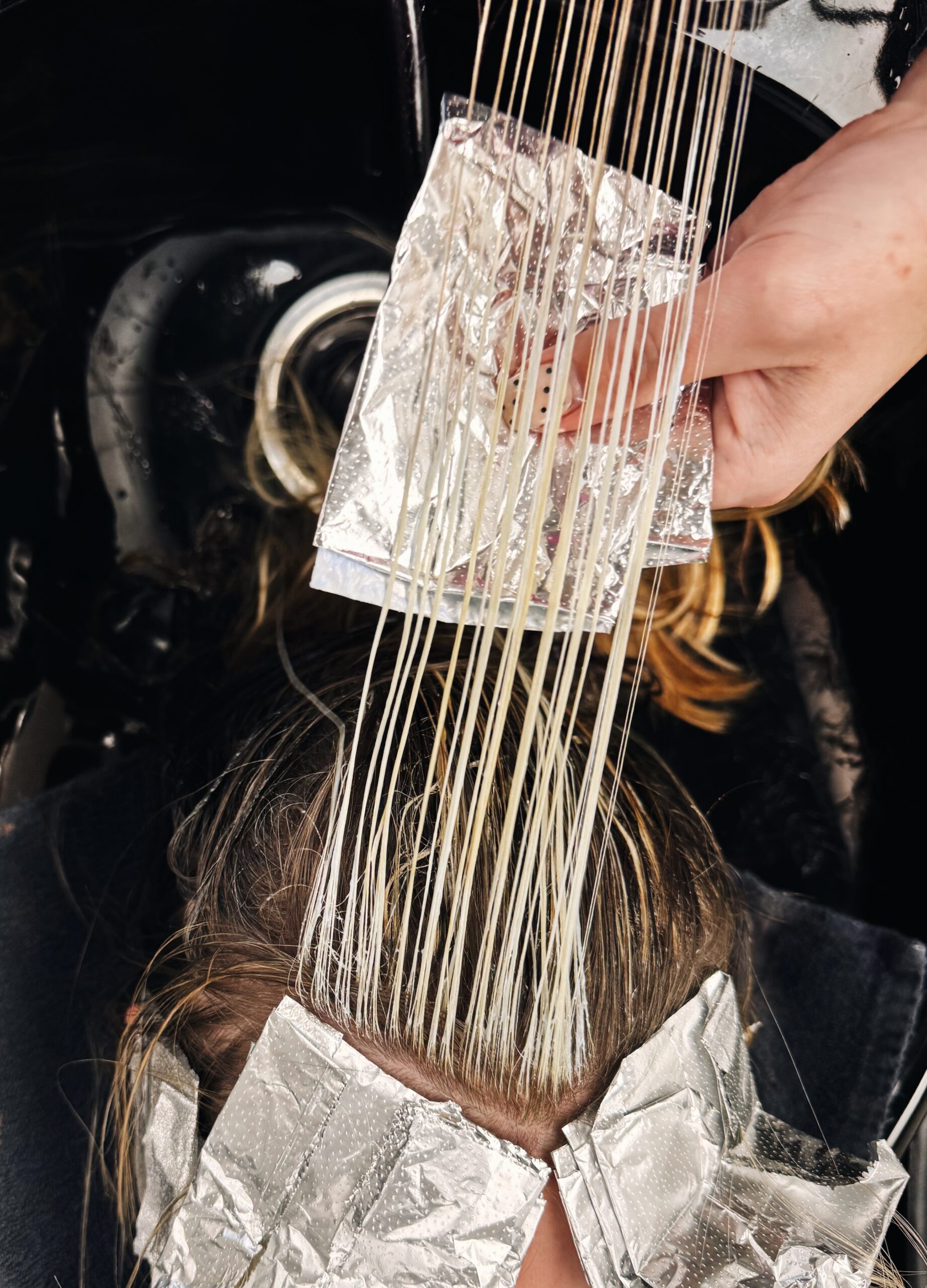 dimensional hair color foil highlights