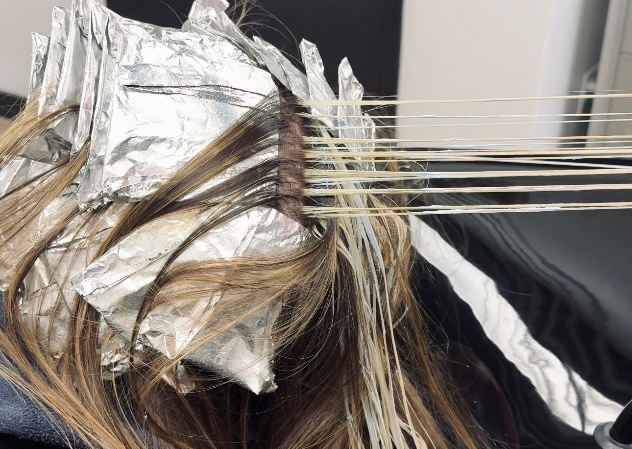 hair foils showing babylights technique